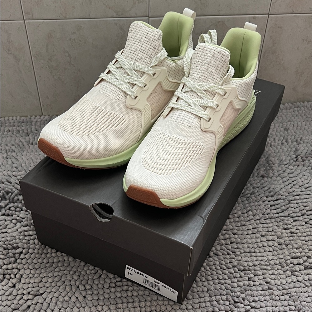 Z by Zella White and Green Athletic Sneakers